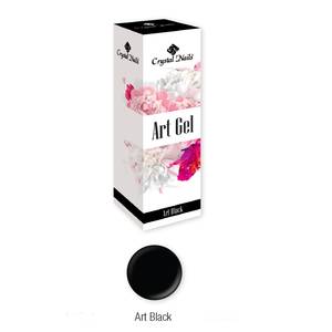 Crystal Nails Art Gel - Art Black 5ml Festőzselé
