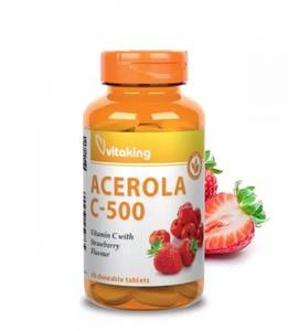 Vitaking C-500 Acerola Epres Rágótabletta 40db 