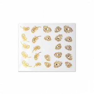 Perfect Nails Metal Nail Stickers - PNDM14 Gold Peacock 