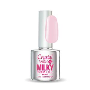 Crystal Nails Milky Top Gel - Pink 4ml 