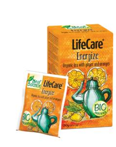 Life Care Energizáló, gyömbéres-narancsos Öko tea 