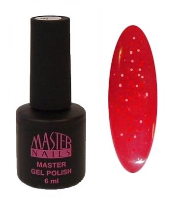 Master Nails MN 6ml Gel Polish: 166 - Sparkling Red gél lakk 0